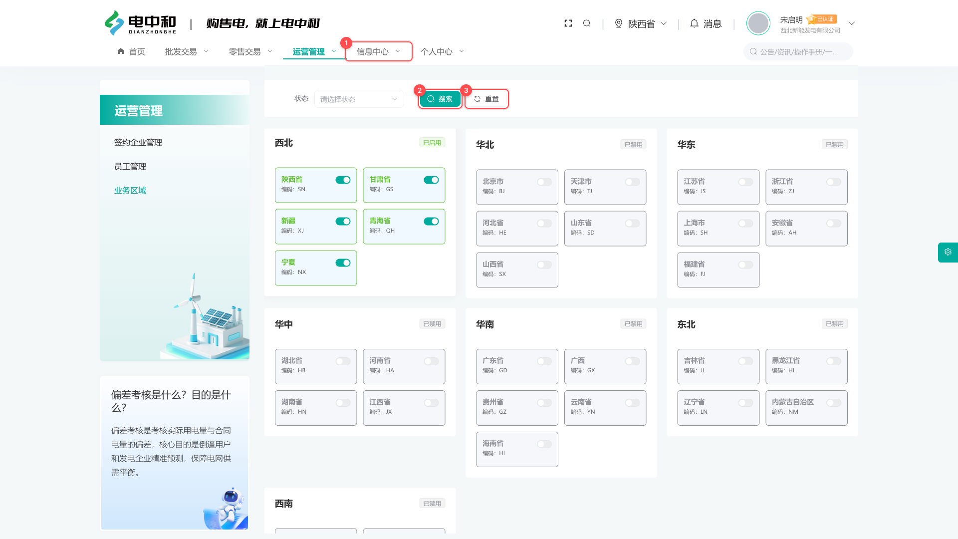 业务区域